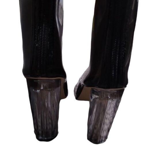 Dark grey clear perspex dress rain boots 8 1/2 - Picture 11 of 11